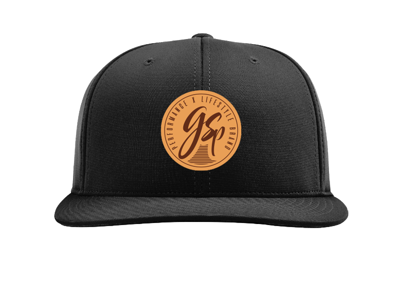 GSP Good Vibes PTS20M Hat - Black with Tan Leather Patch