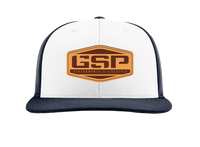 GSP Hex PTS20M Hat - White/Navy with Tan Leather Patch