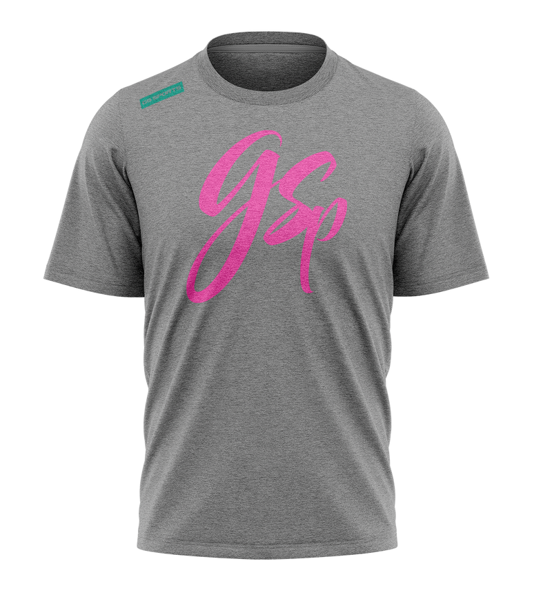 GSP Scripted Pink Teal Graphics Tee