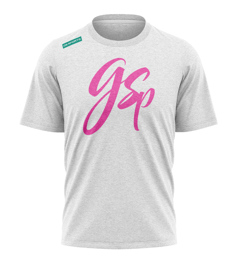 GSP Scripted Pink Teal Graphics Tee