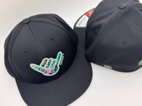 GS Sports Floral Shaka PTS20 Hat -Black with Matte Mint