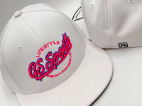GS Sports Lifestyle Logo PTS20 Hat - White with Neon Pink Blue