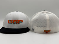 GSP PTS20M Hat - White / Black with Neon Orange Teal