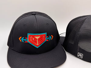 GS Sports Native Crest PTS20M Flexfit Hat - Black with Red Gold