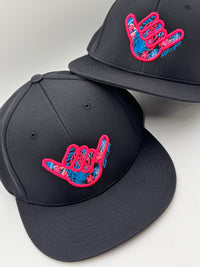 GS Sports Floral Shaka PTS20 Hat -Black with South Beach Colors