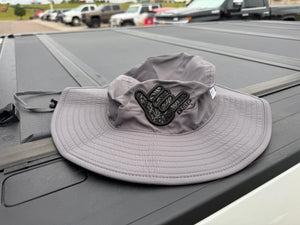 GS Sports Floral Shaka Bucket Hats - Charcoal Blackout