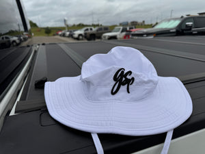 GSP Script Bucket Hats - White