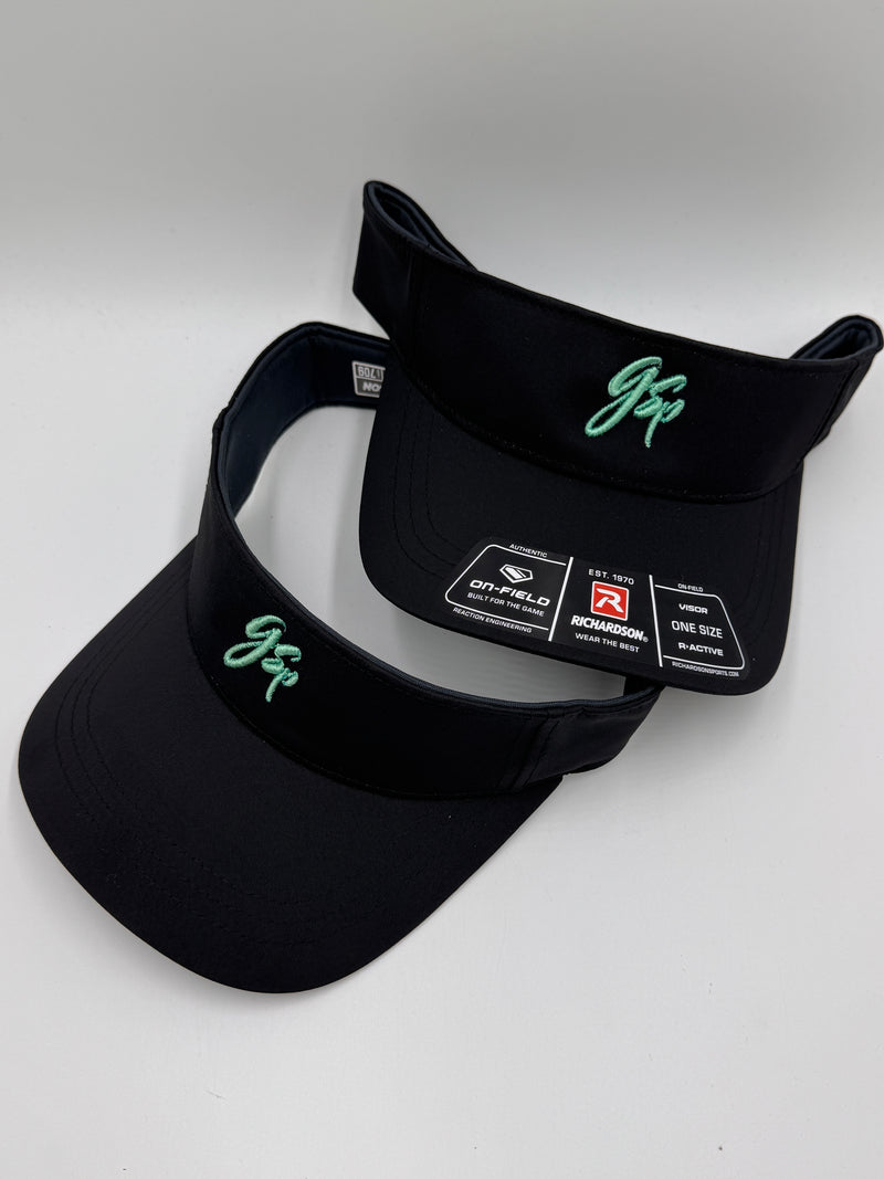 GSP Script Visor - Black with Mint