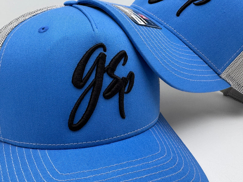 GSP Script Snapback Hat - Cobalt Blue / Grey