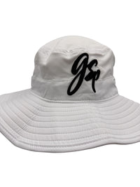 GSP Script Bucket Hats - White