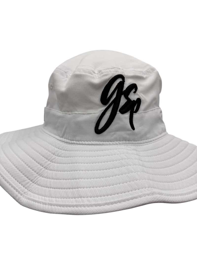 GSP Script Bucket Hats - White