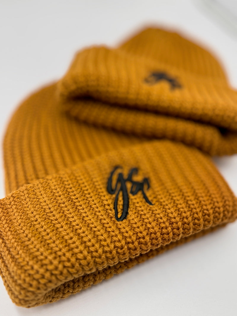 GSP Scripted Chunky Beanie - Coyote Brown