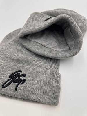 GSP Scripted Lined Beanie - Heather Grey