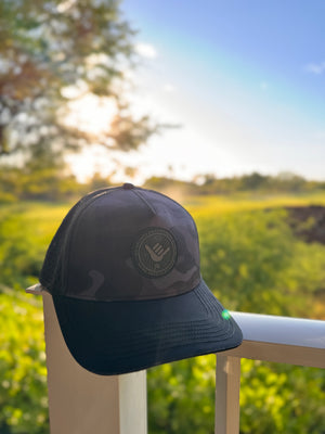 Icon Modern Snapback Hat - Good Vibes Blackout Camo