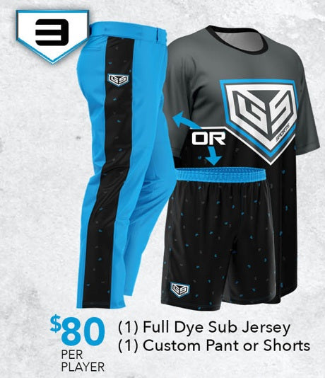 Custom Team Uniform Package 3 - $80 per player