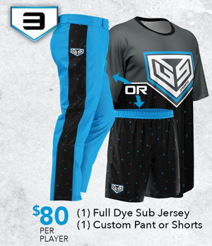 Custom Team Uniform Package 3 - $80 per player