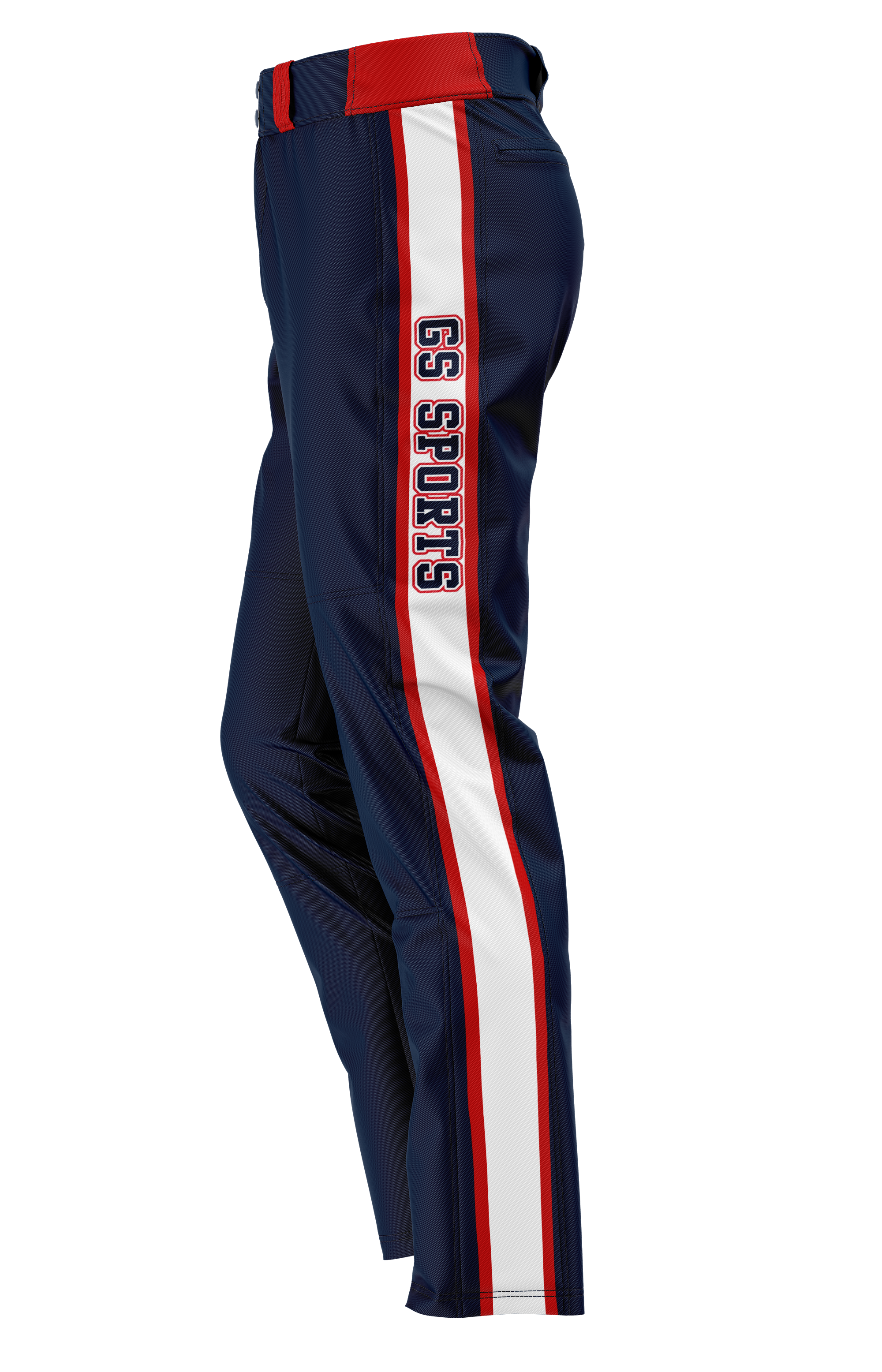 Mens Softball Pants Red White Blue – GS Sports - Main Image