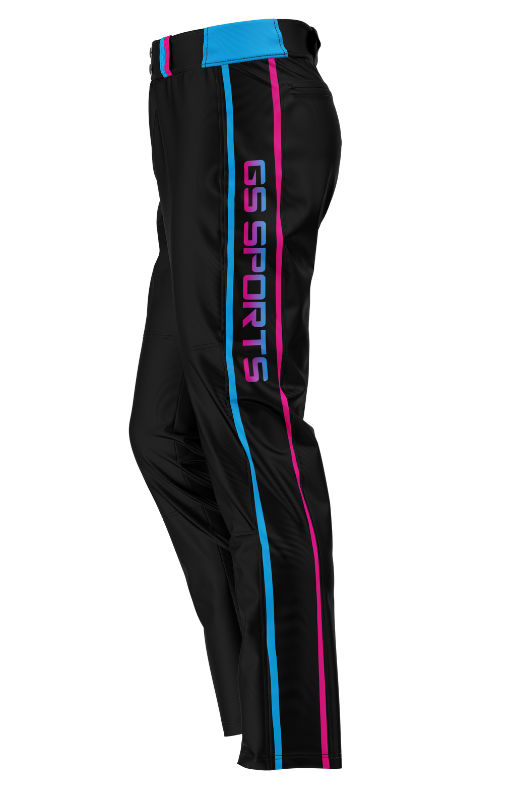 Mens Softball Pants - South Beach (Pink / Blue)