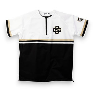 GS Sports SS 1/4 Zip BP Jacket - White / Black
