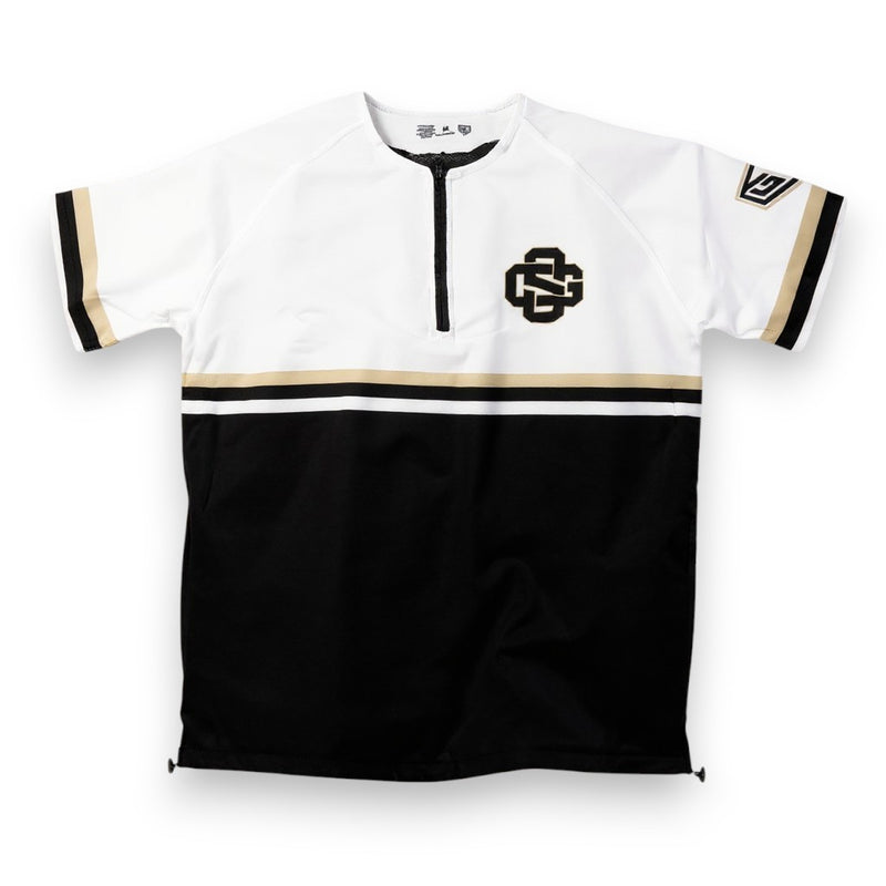 GS Sports SS 1/4 Zip BP Jacket - White / Black