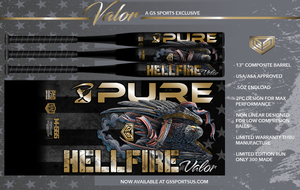 GS Sports Pure VALOR Hellfire 2 Piece ASA USA Slowpitch Softball Bat