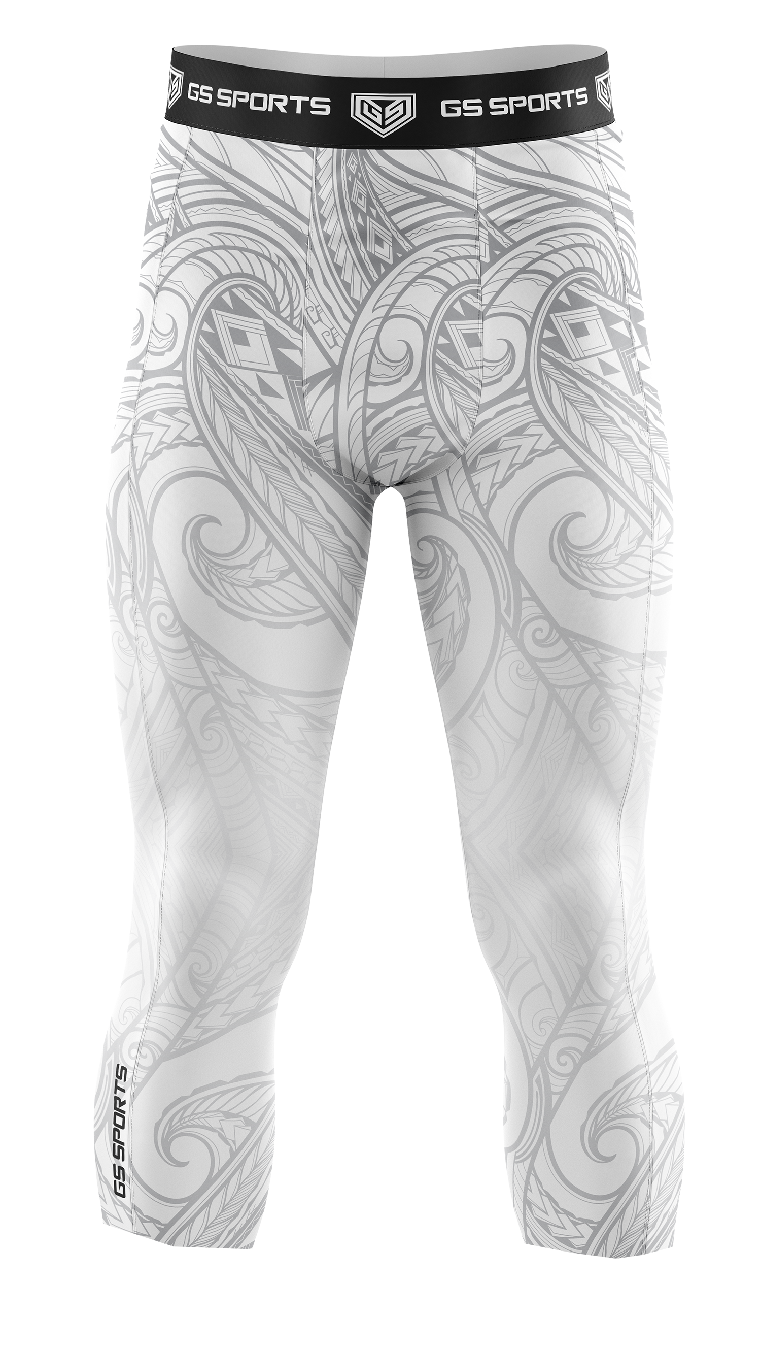 Compression Buy Pattern GS Sports Men's 3/4 Compression Tights - Tribal Pattern