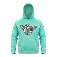 GSP Performance Fleece Hoodie - Mint Tribal Shaka