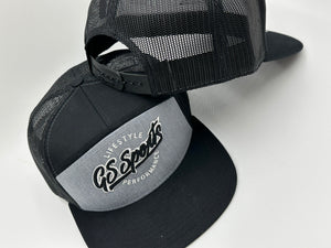 GS Sports Lifestyle Logo 6 Panel Flatbill Snapback Hat - Heather/ Black