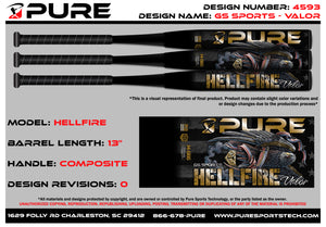 GS Sports Pure VALOR Hellfire 2 Piece ASA USA Slowpitch Softball Bat