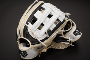 GS Sports Signature Series H Web Ball Glove - Dual Welt Blonde White Black Snakeskin