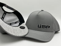 GSP Icon Lifestyle 5 Panel Snapback Hat - Grey - Offcenter logo