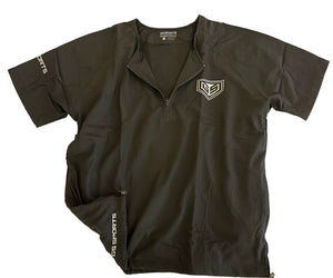 GS Sports SS 1/4 Zip BP Jacket - Black