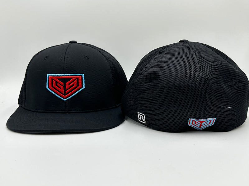 GS Sports Crest PTS20M Hat - Black with Columbia Blue Red