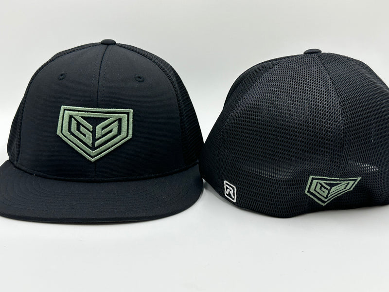 GS Sports Crest PTS20M Hat - Black with Pastel Army Green