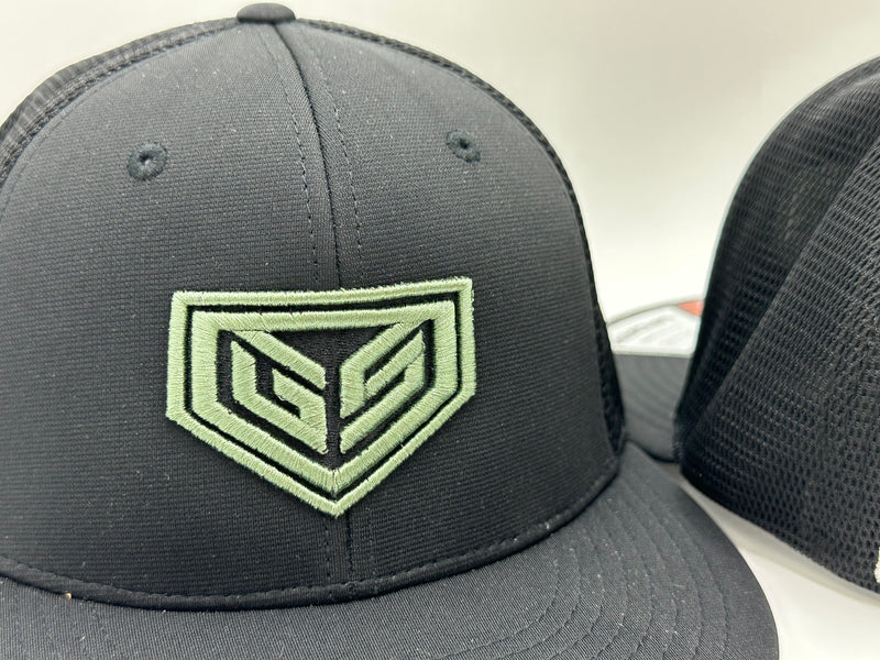 GS Sports Crest PTS20M Hat - Black with Pastel Army Green
