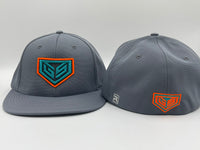 GS Sports Crest PTS20 Hat - Charcoal with Neon Orange Teal