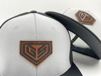 GS Sports Tan Crest Leather Patch PTS20M Hat - Charcoal / Black