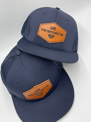 GS Sports Tan Leather Patch PTS20M Hat - Navy