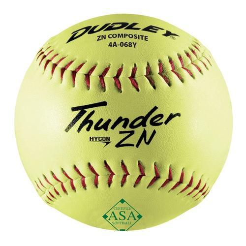 Dudley 12" Thunder ZN Hycon ASA 52/300 Slowpitch Softball 12 Inch  4A068Y (dozen)