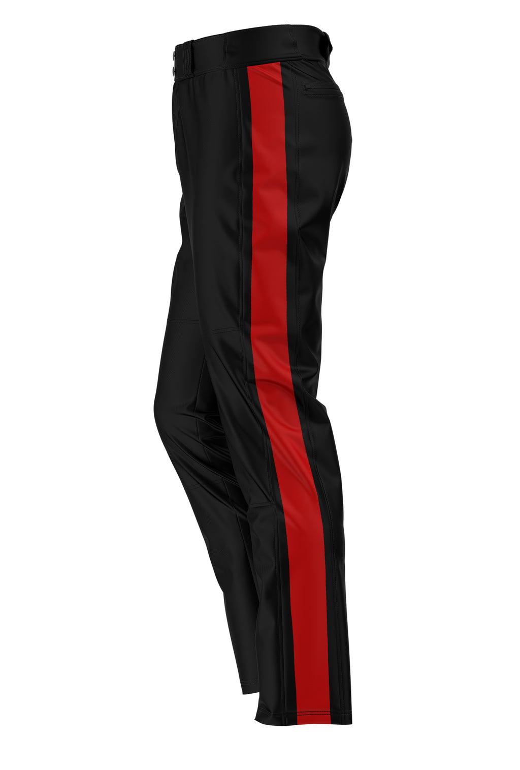 GS Sports Softball Pants - Black with Red Panels