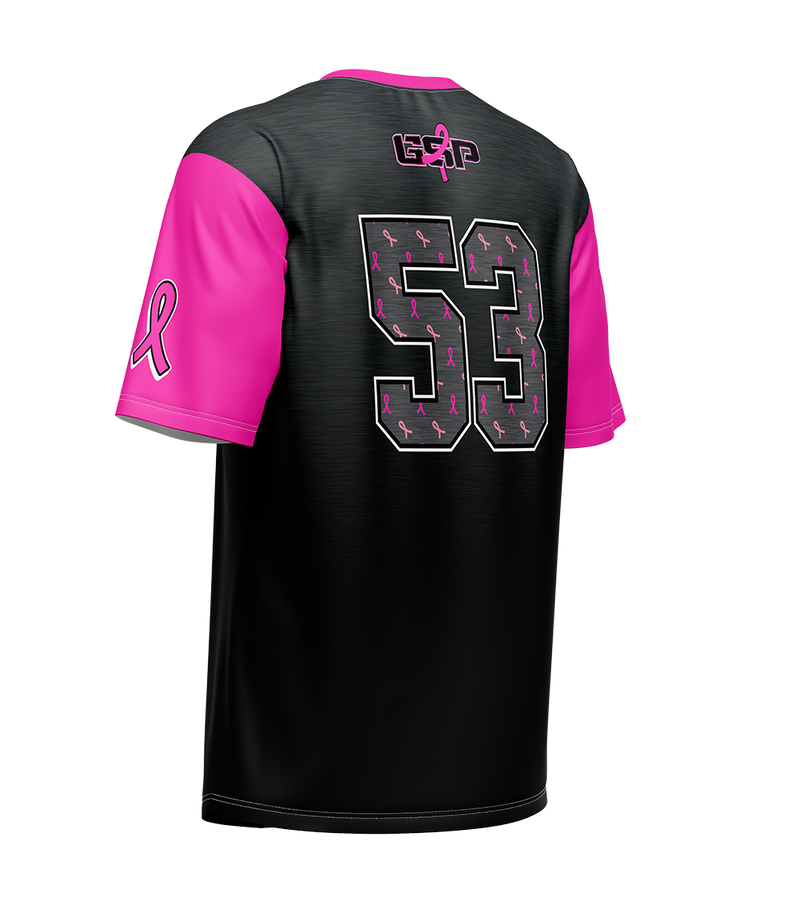 Custom Breast Cancer Awareness T-shirt / Football Jersey Style 