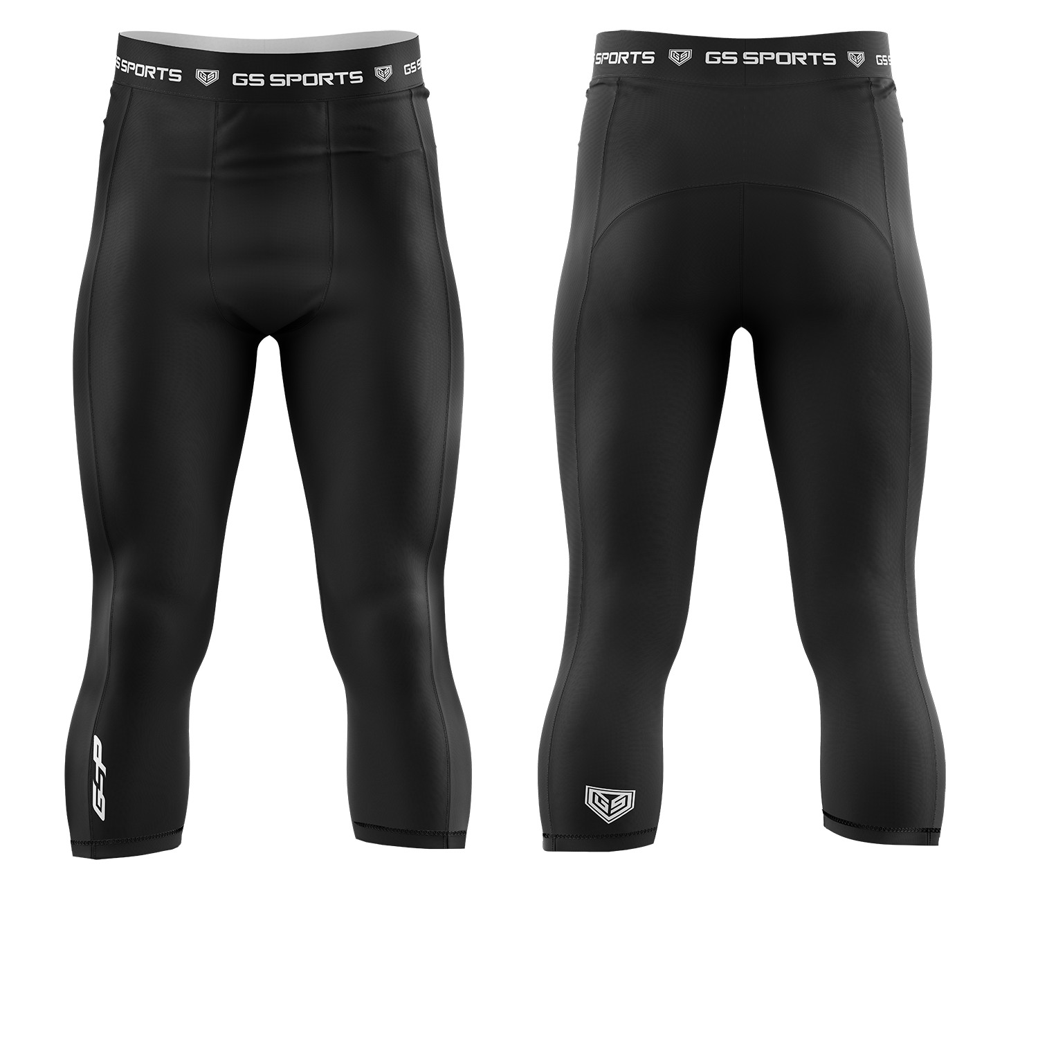 GS Sports Men's 3/4 Compression Tights
