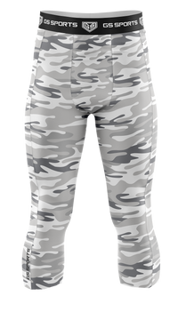 GS Sports Men's 3/4 Compression Tights Camo Collection