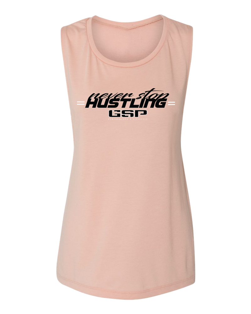 GSP Work Hard Play Harder Womens Muscle Tank - Never Stop Hustling