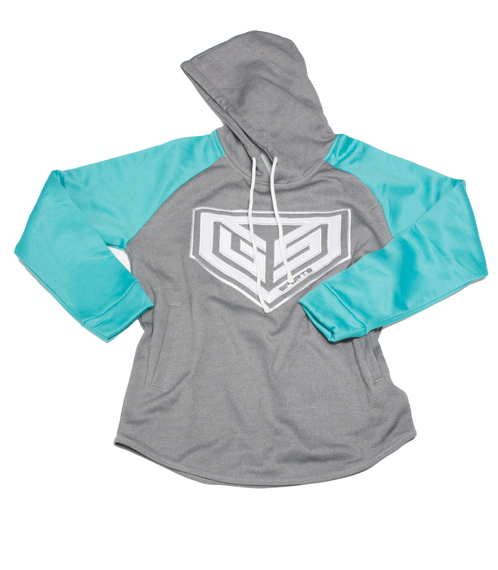GS Sports Pro Series Tackle Twill Fleece Hoodie - Heather / Teal