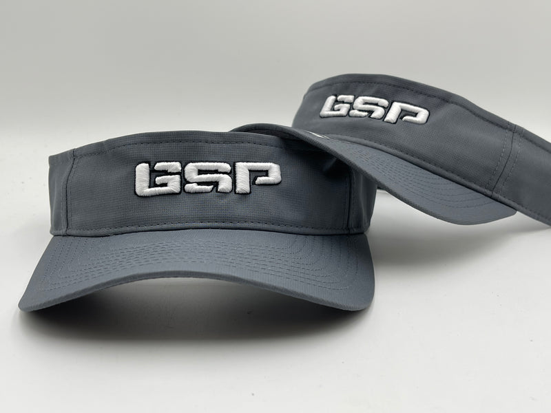 GSP Visor - Charcoal with White logo