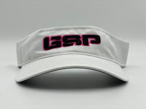 GSP Visor - White with Pink logo