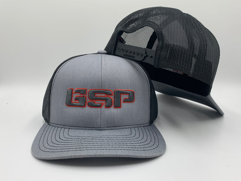 GSP Snapback Hat - Heather / Black with Red