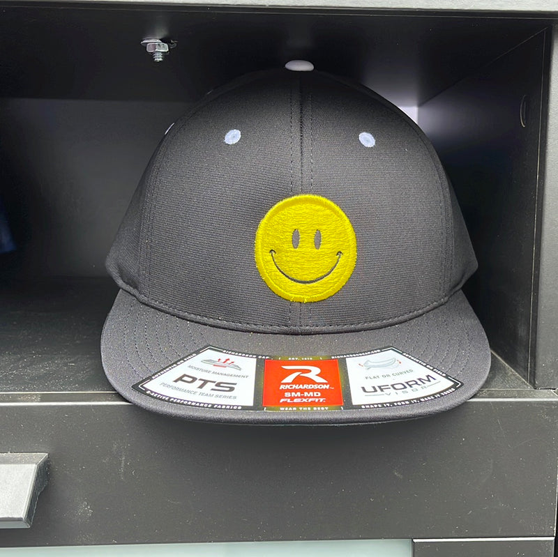 GS Sports Smiley Face Flexfit PTS20 Hat - Black