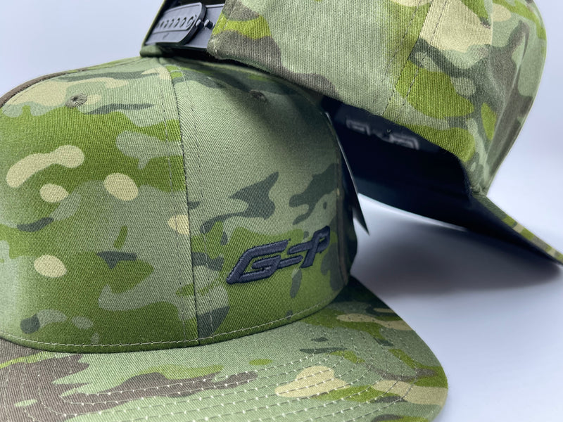 GSP Offcenter Multi-Camo Flatbill Snapback Hat - Tropics Camo